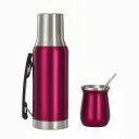 Set termo y mate metalizado (1,2 L) | Termuco