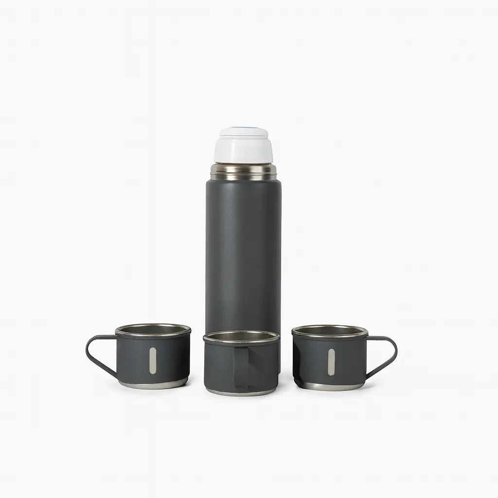 Set termo cafetero con 3 tazas (500 ml) | Termuco (Negro)