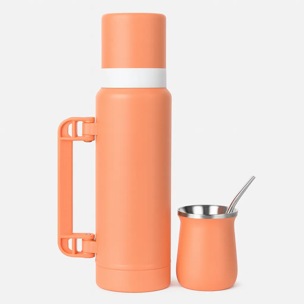 Set termo y mate clásico de acero (1,2 L) | Termuco