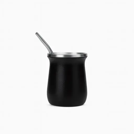 Mate metálico de acero con bombilla | Termuco