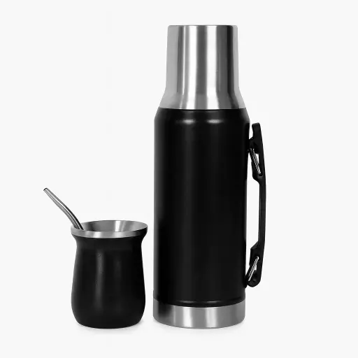 Set termo y mate metalizado (1,2 L) | Termuco